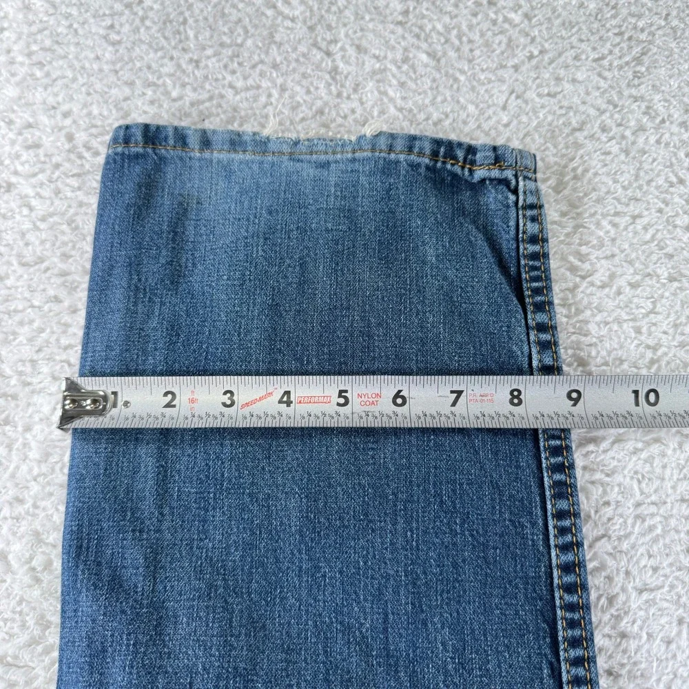 Y2K Levi's Jeans Mens 34x32 Blue Straight Fit Medium Wash Denim Pants Stretch‎